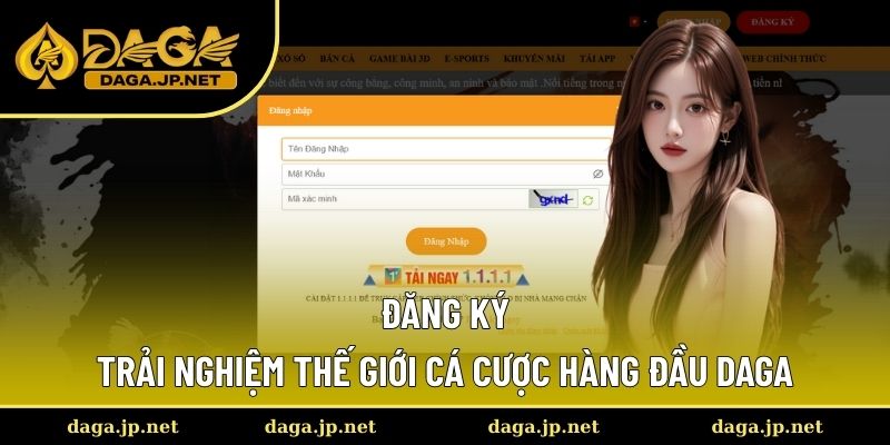 Cụ thể thao tác đăng ký tài khoản DAGA